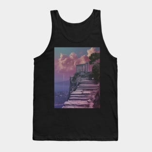 Purple clouds in the greece Tank Top